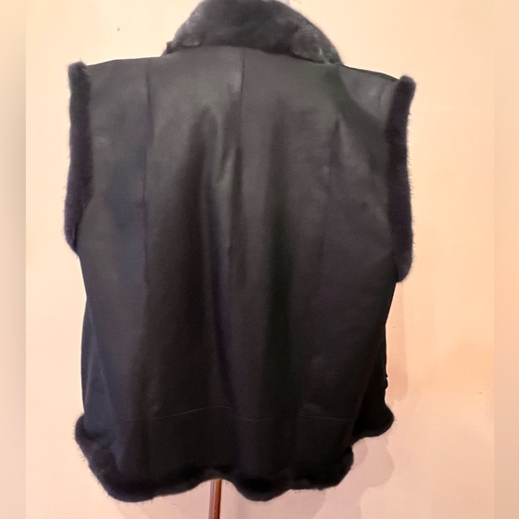 NWT Brunello Cucinelli Real Mink Reversible shearling Vest Monili Italy Size 44 - Picture 12 of 15